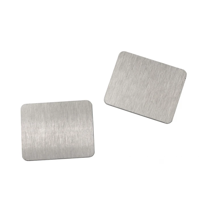Steel plate with custom engraving - size 20x25x1mm - TS036