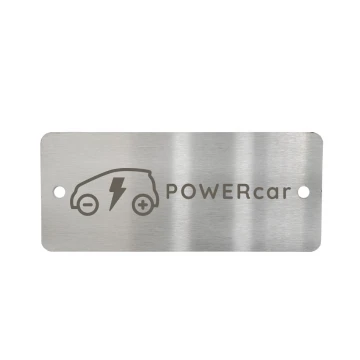 Steel plate with custom engraving - size 70x30x1mm - TS023