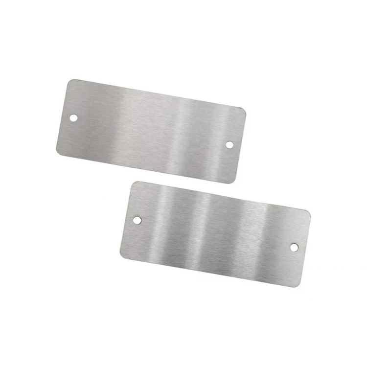 Steel plate with custom engraving - size 70x30x1mm - TS023