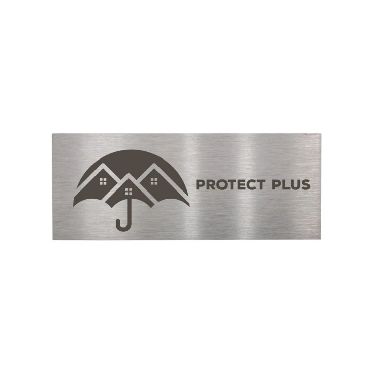Steel plate with any engraving - size 75x30x1mm - TS027