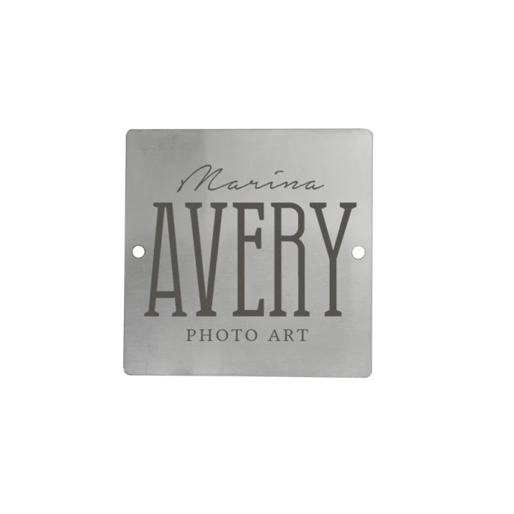 Steel plate with any engraving - size 80x80x1mm - TS052