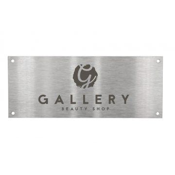 Steel plate with custom engraving - size 100x40x1mm - TS018