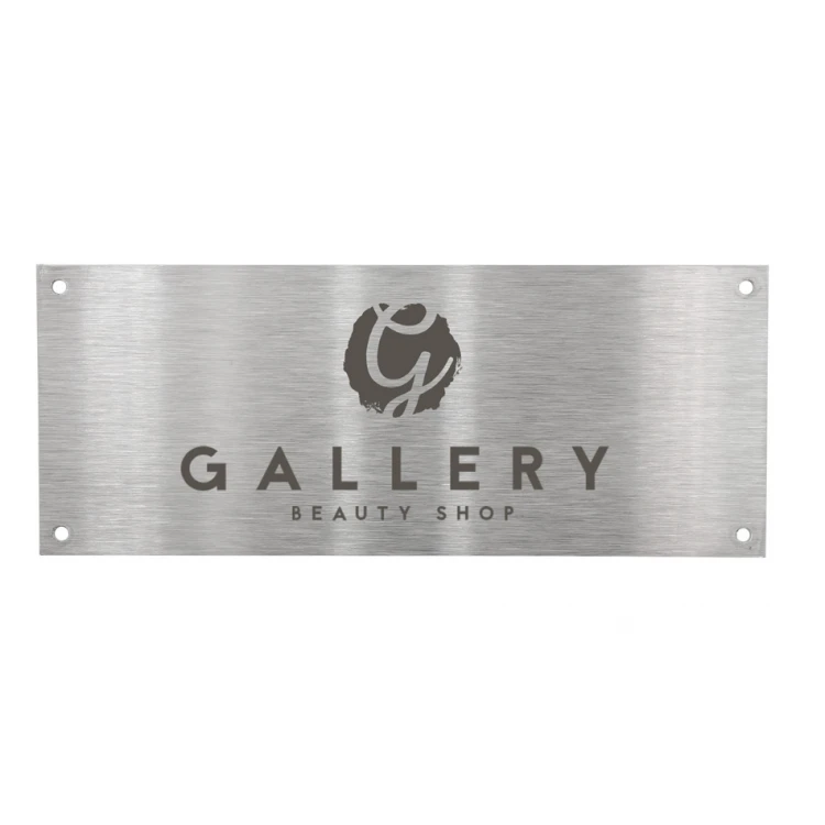 Steel plate with custom engraving - size 100x40x1mm - TS018