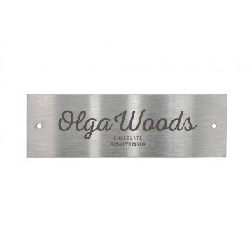 Steel plate with custom engraving - size 80x25x1mm - TS001