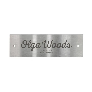 Steel plate with custom engraving - size 80x25x1mm - TS001