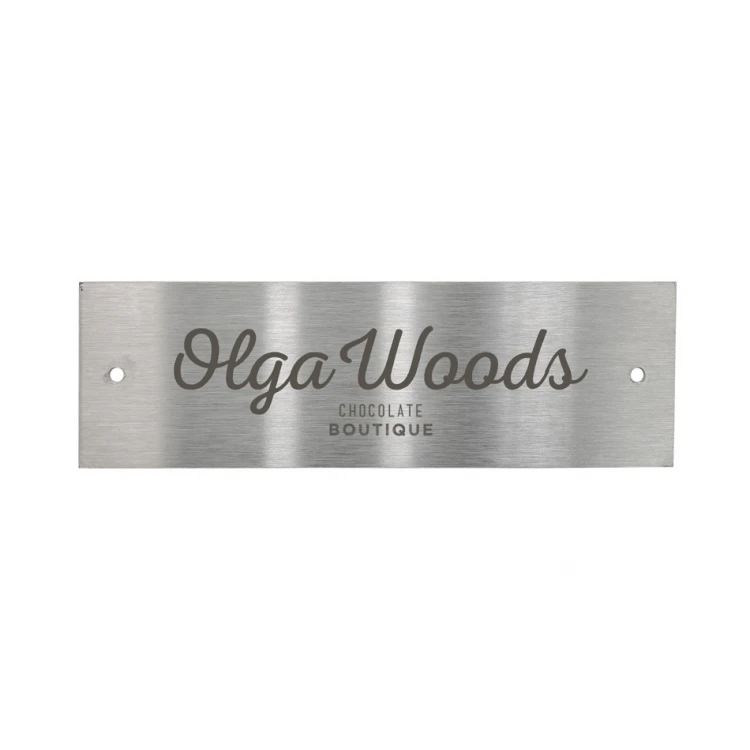 Steel plate with custom engraving - size 80x25x1mm - TS001