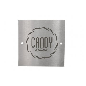 Steel plate with custom engraving - size 80x80x1mm - TS051