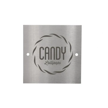 Steel plate with custom engraving - size 80x80x1mm - TS051
