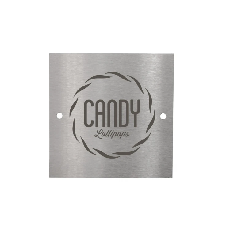 Steel plate with custom engraving - size 80x80x1mm - TS051