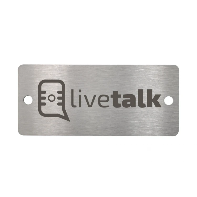 Steel plate with any engraving - size 52x23x1mm - TS050