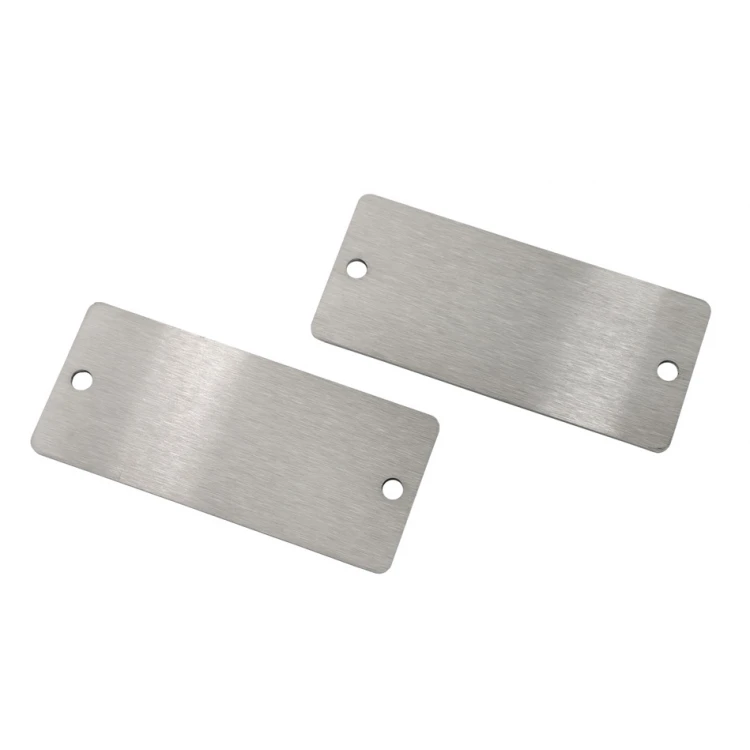 Steel plate with any engraving - size 52x23x1mm - TS050