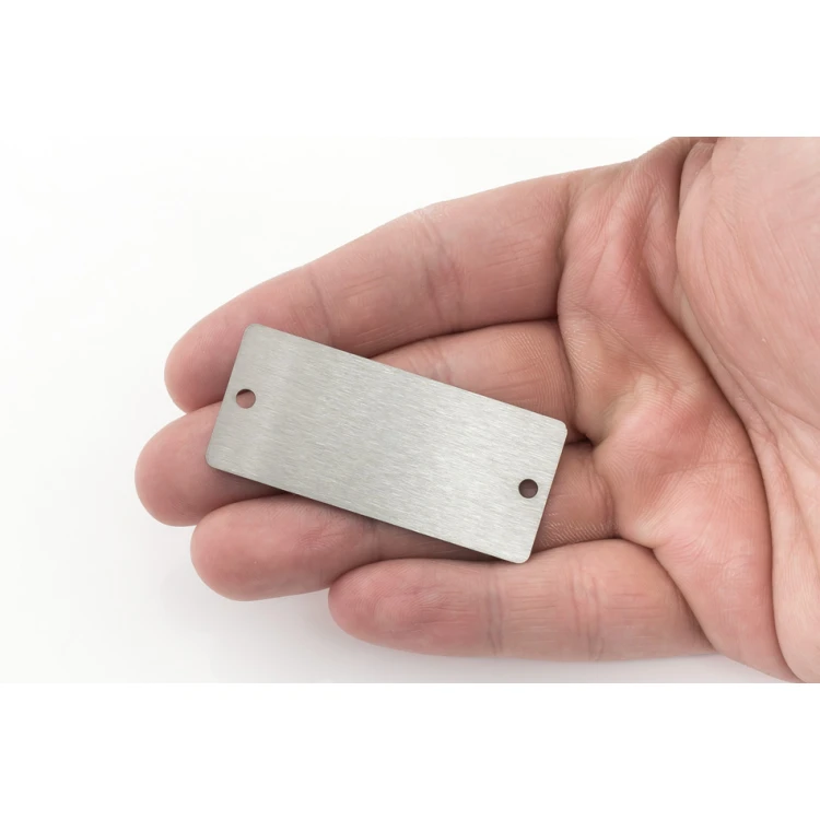 Steel plate with any engraving - size 52x23x1mm - TS050