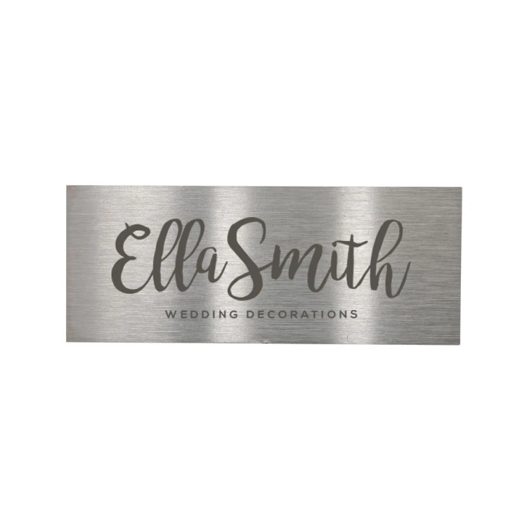 Steel plate with custom engraving - size 50x20x1mm - TS014