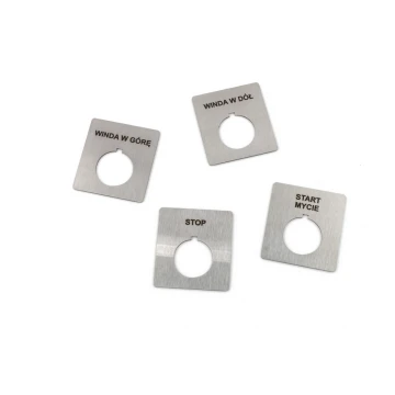 Steel plate with any engraving - size 42x46x1mm - TAB140
