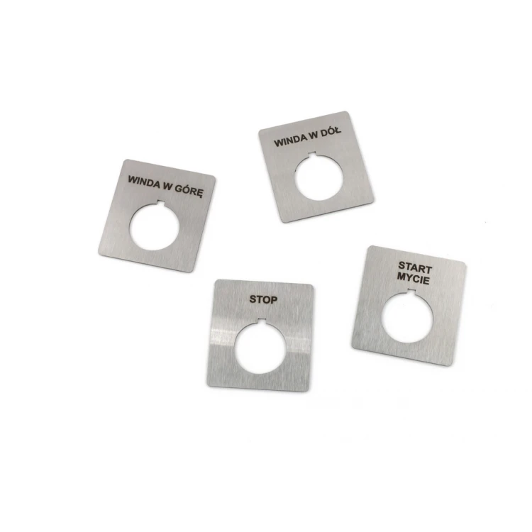 Steel plate with any engraving - size 42x46x1mm - TAB140