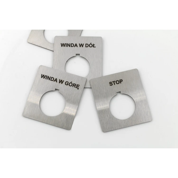 Steel plate with any engraving - size 42x46x1mm - TAB140