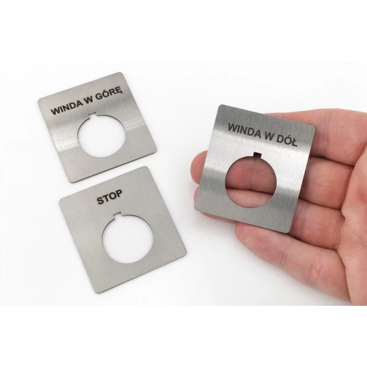 Steel plate with any engraving - size 42x46x1mm - TAB140