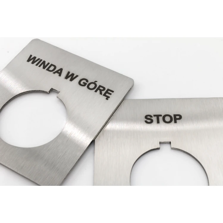 Steel plate with any engraving - size 42x46x1mm - TAB140
