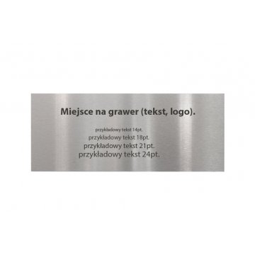 Steel plaque with custom engraving - size 200x80x2mm - TAB100