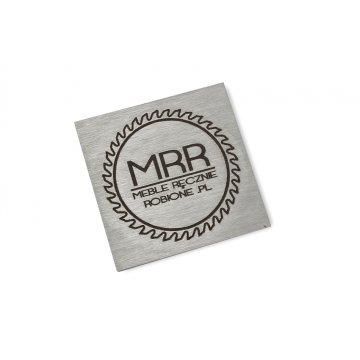 STEEL PLATE with YOUR COMPANY LOGO - size 40x40x1mm