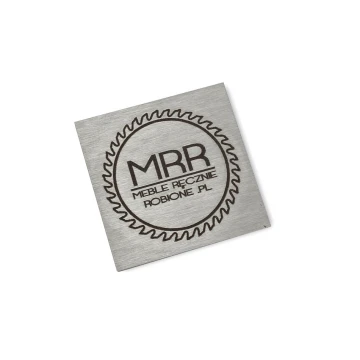 STEEL PLATE with YOUR COMPANY LOGO - size 40x40x1mm