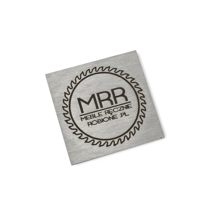 STEEL PLATE with YOUR COMPANY LOGO - size 40x40x1mm