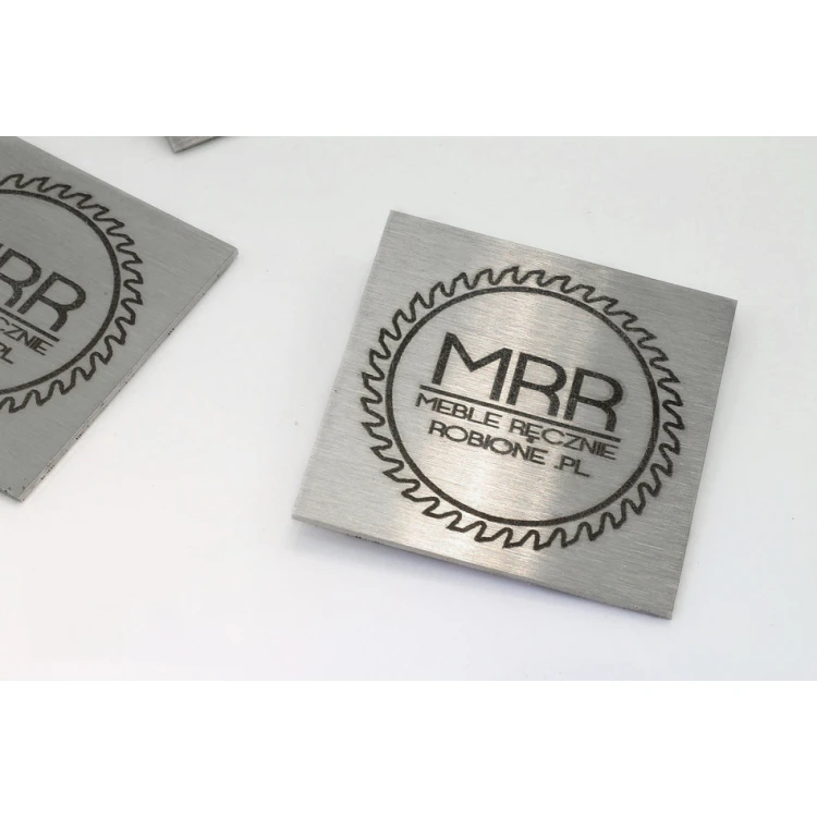 STEEL PLATE with YOUR COMPANY LOGO - size 40x40x1mm