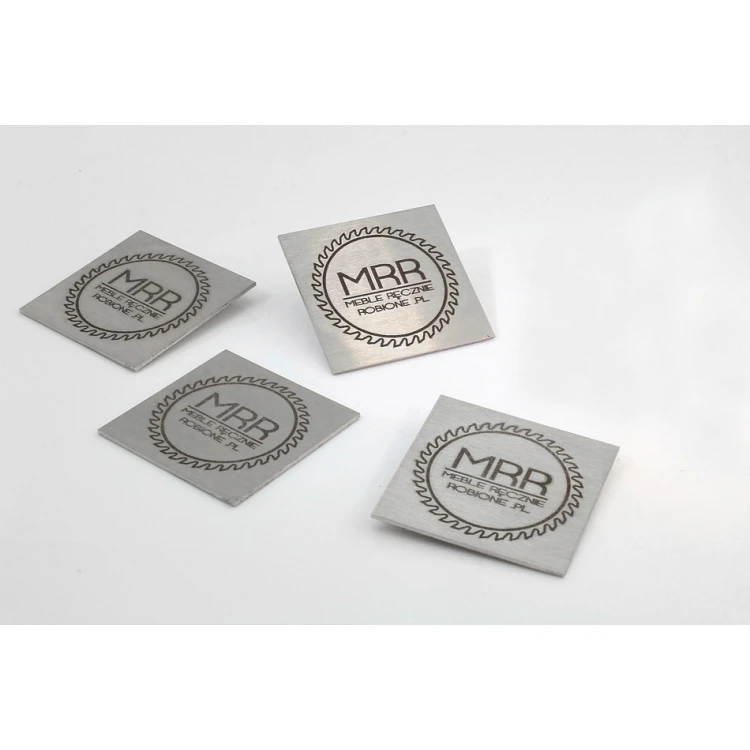 STEEL PLATE with YOUR COMPANY LOGO - size 40x40x1mm
