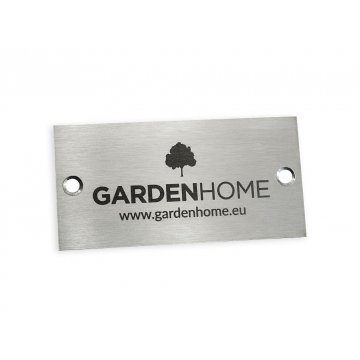 STEEL PLATE with YOUR COMPANY LOGO - size 80x40x1mm