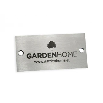 STEEL PLATE with YOUR COMPANY LOGO - size 80x40x1mm