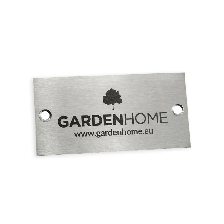 STEEL PLATE with YOUR COMPANY LOGO - size 80x40x1mm