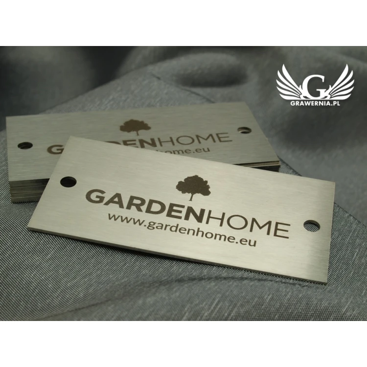 STEEL PLATE with YOUR COMPANY LOGO - size 80x40x1mm
