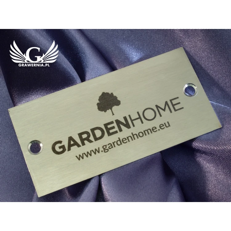 STEEL PLATE with YOUR COMPANY LOGO - size 80x40x1mm