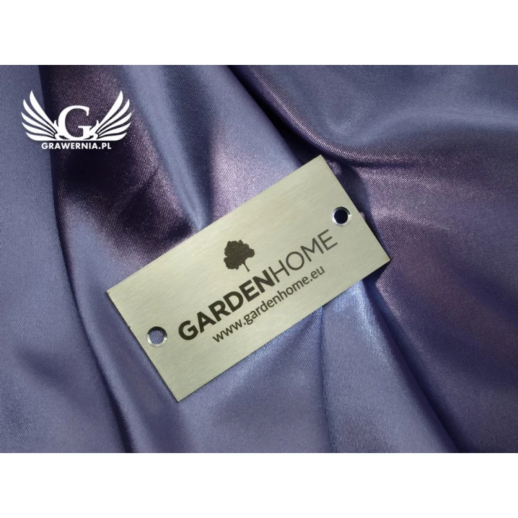 STEEL PLATE with YOUR COMPANY LOGO - size 80x40x1mm