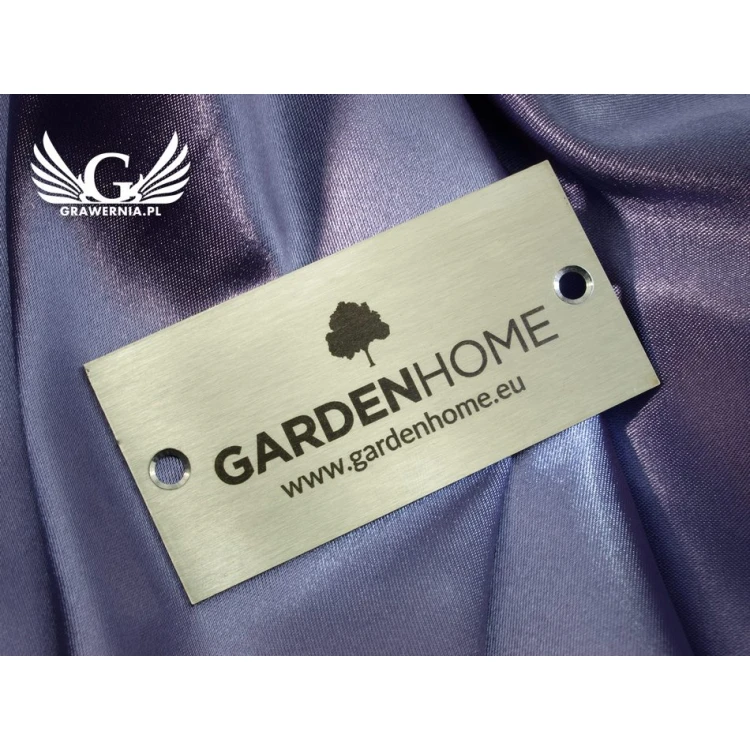 STEEL PLATE with YOUR COMPANY LOGO - size 80x40x1mm