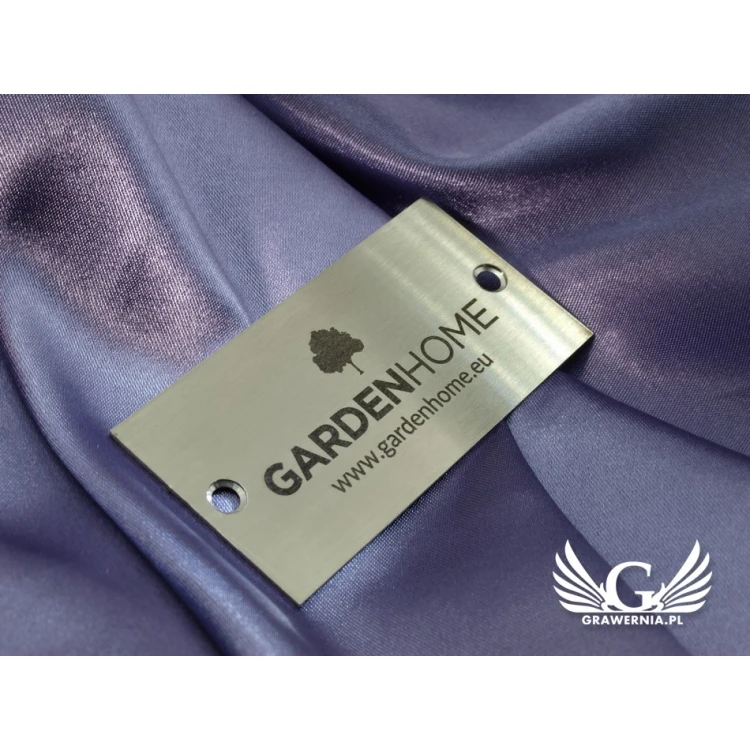 STEEL PLATE with YOUR COMPANY LOGO - size 80x40x1mm