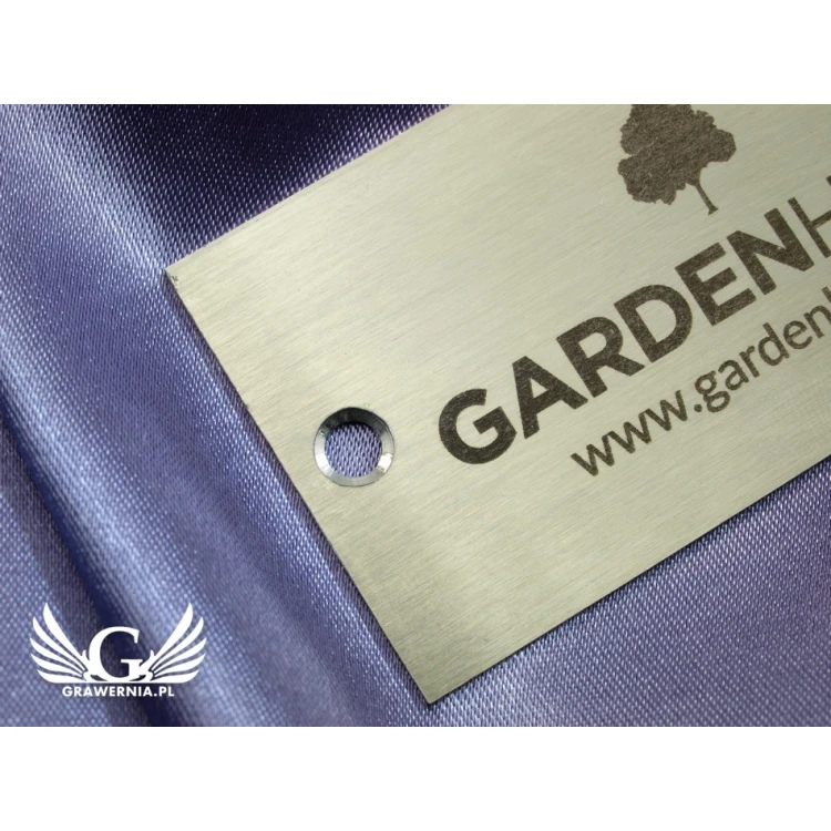 STEEL PLATE with YOUR COMPANY LOGO - size 80x40x1mm