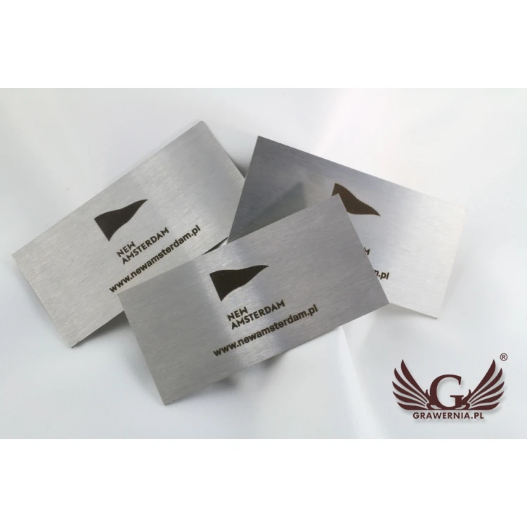 STEEL PLATE with YOUR COMPANY LOGO - size 80x40x1mm