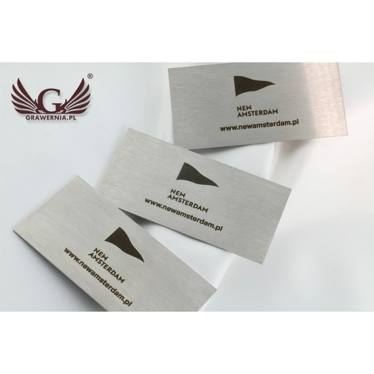 STEEL PLATE with YOUR COMPANY LOGO - size 80x40x1mm