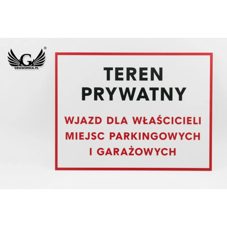 Private Property Sign - size 400x300mm - PVC - UV color print - TAB064