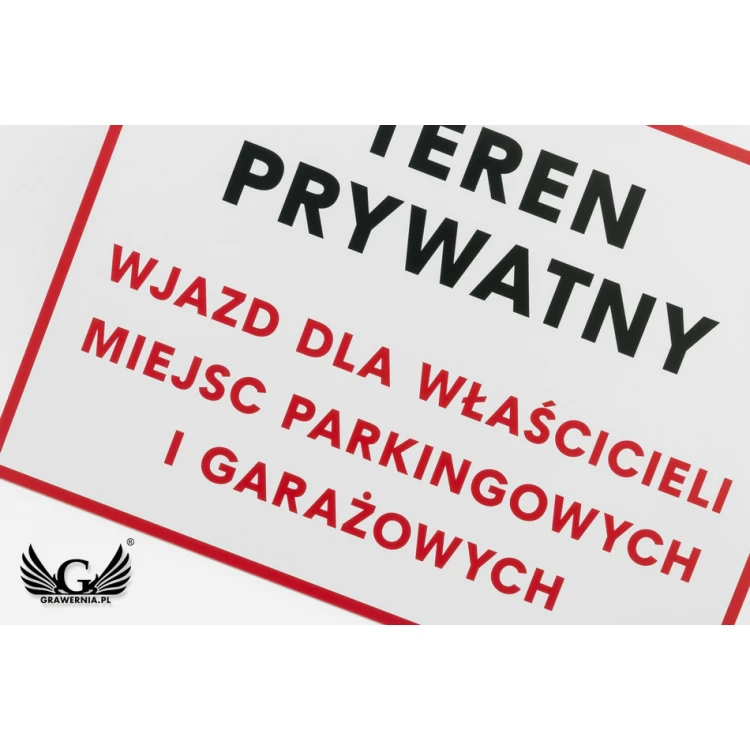 Private Property Sign - size 400x300mm - PVC - UV color print - TAB064