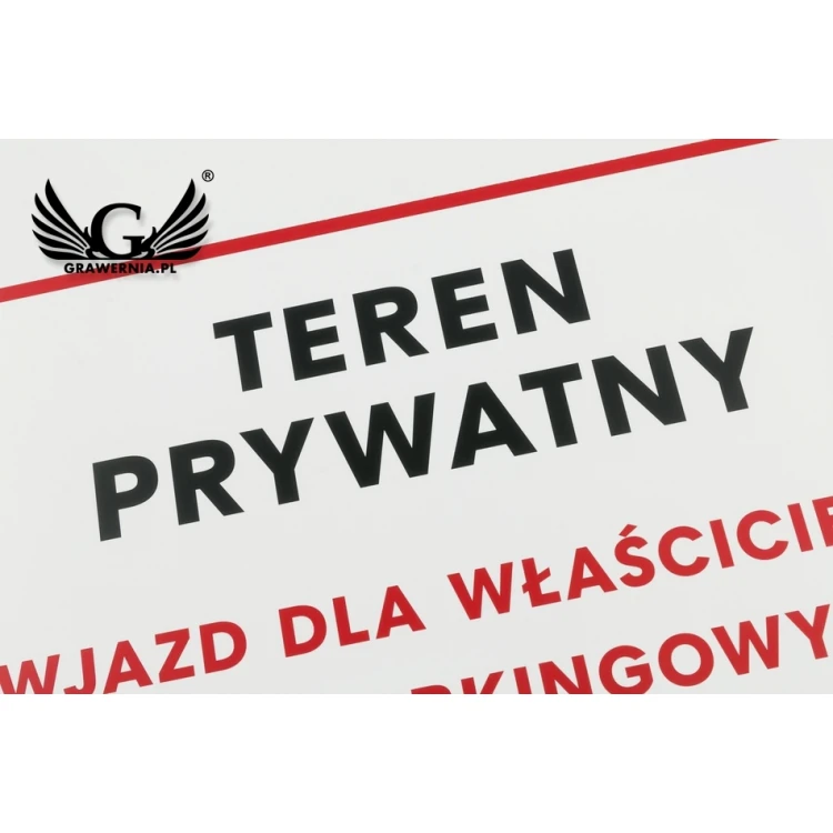 Private Property Sign - size 400x300mm - PVC - UV color print - TAB064