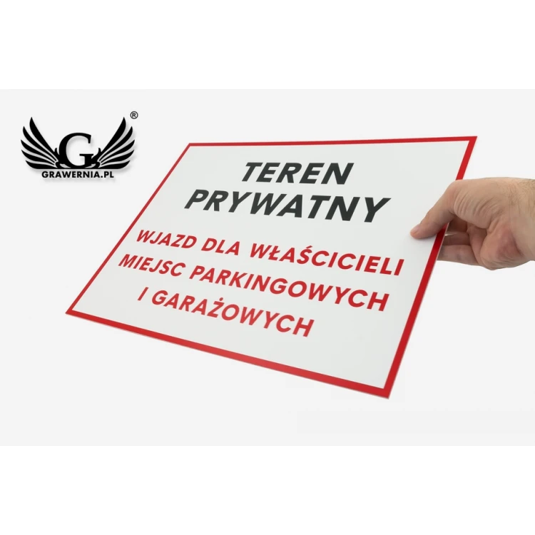 Private Property Sign - size 400x300mm - PVC - UV color print - TAB064