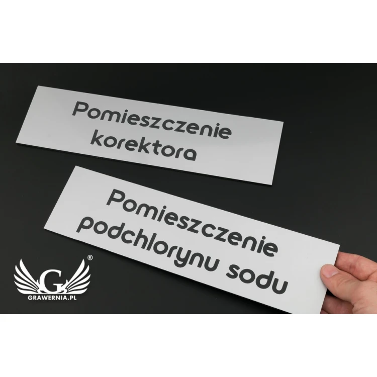 CNC Engraved Dibond Plate - DIBOND MAT 3mm dimensions: 300x80mm - TAB097