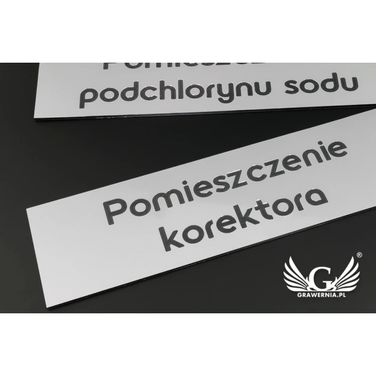 CNC Engraved Dibond Plate - DIBOND MAT 3mm dimensions: 300x80mm - TAB097