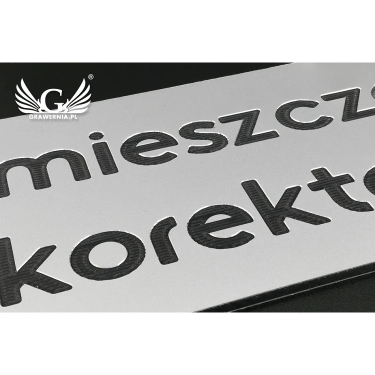 CNC Engraved Dibond Plate - DIBOND MAT 3mm dimensions: 300x80mm - TAB097