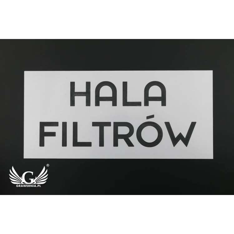 CNC Engraved Dibond Plate - DIBOND MAT 3mm dimensions: 300x140mm - TAB098