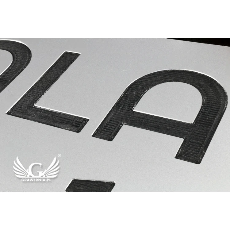 CNC Engraved Dibond Plate - DIBOND MAT 3mm dimensions: 300x140mm - TAB098