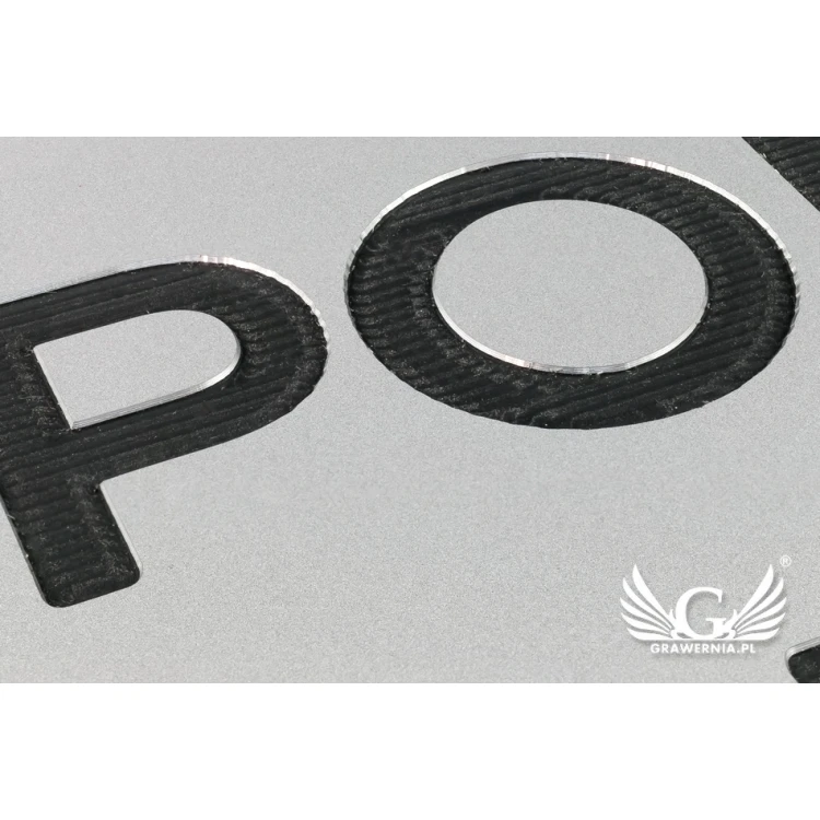 CNC Engraved Dibond Plate - DIBOND MAT 3mm dimensions: 300x140mm - TAB098
