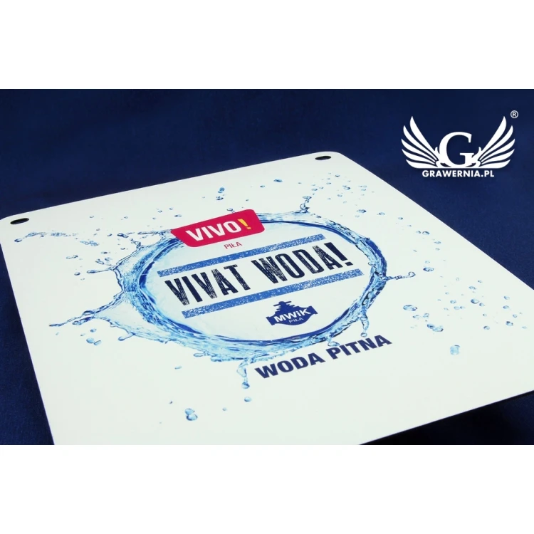 Plaque with any graphic dimensions: 255x210mm - laminate textures - colorful UV print
